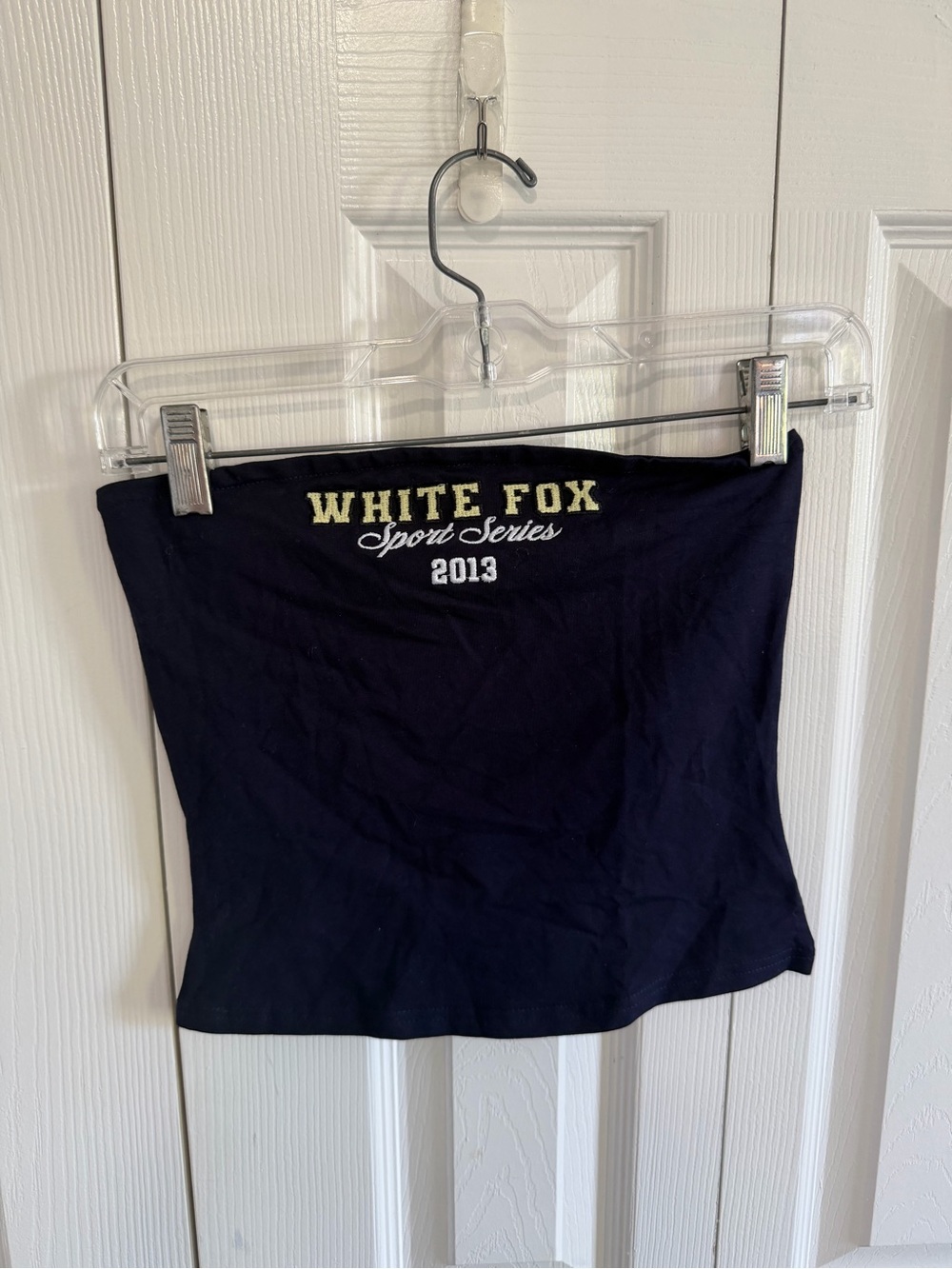 White Fox Boutique A Power Move Strapless Tube Top Navy Size Small NWT
